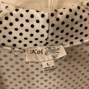 Koi Polka Dot Open Front Cardigan